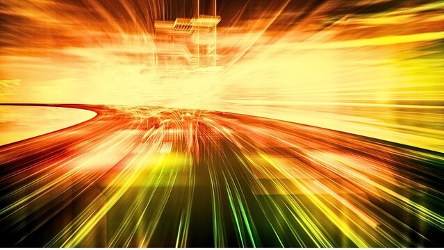 Experience the future with this dynamic abstract landscape, perfect for tech startups and innovative marketing campaigns needing a vibrant edge