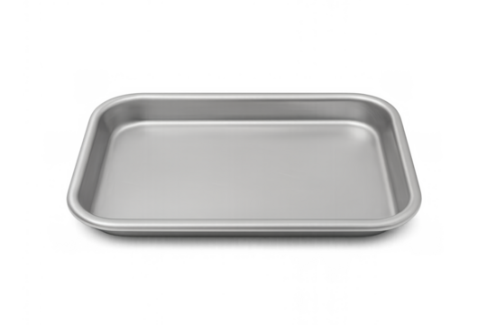 Stainless steel baking tray empty kitchen utensil