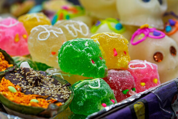 dia de muertos, calaveritas, calavera de azucar, festividad, mexico, coco, pastel, alimento,...