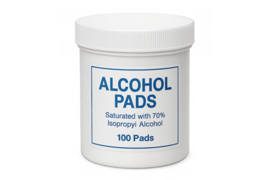 Alcohol pads container for first aid and medical use