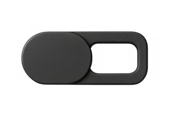 Black webcam cover offering privacy and security