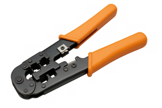 Rj45 network crimping tool with orange handles