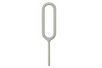 Sim card eject tool for smartphone tray, transparent background