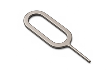 Sim card tray eject tool on transparent background