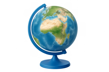 Earth globe representing global travel and education