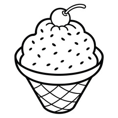 Cupcake with cherry, a sweet and tasty dessert