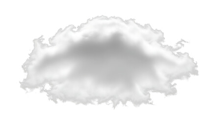 Obraz premium A single, isolated cloud on a transparent background, its form billowy and soft, casting a gentle shadow, evoking a sense of peace and tranquility, a reminder of the vastness of the sky