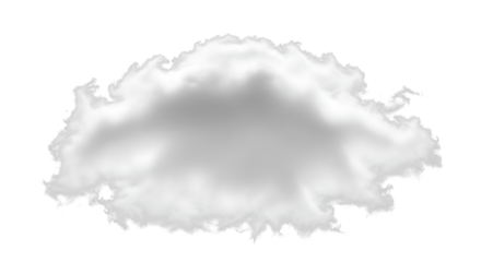 A single, isolated cloud on a transparent background, its form billowy and soft, casting a gentle shadow, evoking a sense of peace and tranquility, a reminder of the vastness of the sky