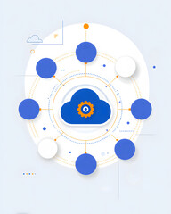 Obraz premium vector infographic of sovereign cloud benefits and compliance