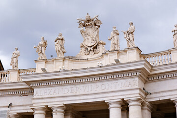 statues at St. Peter's Square in Vatican