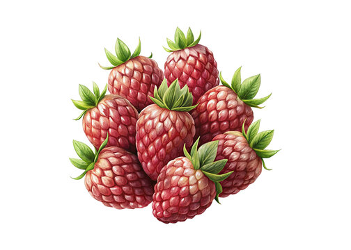 A delicious cluster of rare pineberries freshly picked for your culinary creations and desserts