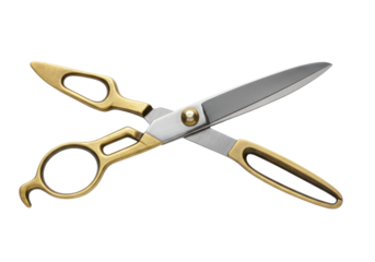 Isolated professional hairdresser scissors for cutting, hairdressing equipment, design element