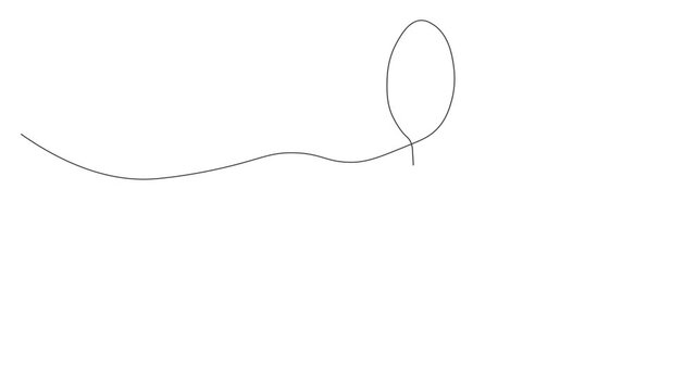 Continuous Single Line Drawing Spoon Animation, Minimalist Monoline Illustration of Kitchen Utensil, Simple Contour Vector of Cutlery on White Background for Cooking, Food, and Restaurant Design