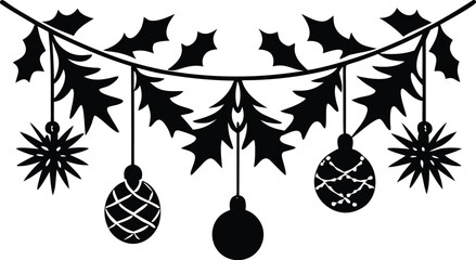 Autumn oak leaves and acorns holiday decoration vector illustration