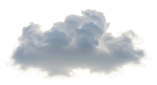 Fluffy cumulus cloud isolated on transparent background, showcasing its soft, cottonlike texture and ethereal beauty against a bright, clean backdrop, perfect for adding a touch of serenity to any des