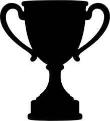 Gold trophy cup vector illustration symbolizing sports victory achievement success and award for badminton or other athletic competitions.