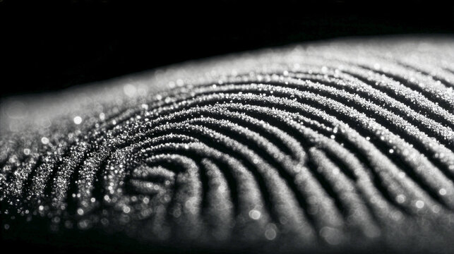 指紋の細部を捉えたモノクロマクロ写真 - Powered by Adobe