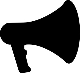 Megaphone vector icon showing loudspeaker used for sports announcements and crowd communication