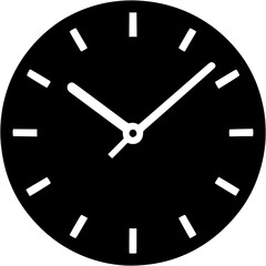 Wall clock vector icon showing round analog timepiece used for sports timing and event scheduling