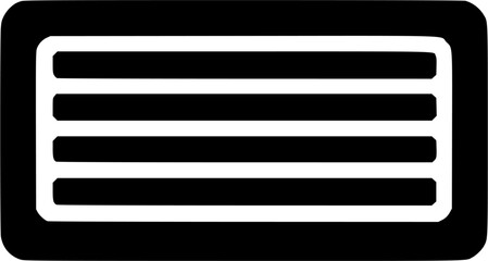 Air vent vector icon showing ventilation grille design used for indoor sports facility airflow control