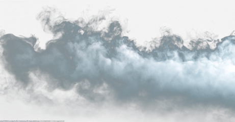 Gray smoke spreads across a transparent canvas, forming realistic fog and vapor textures. Perfect for atmospheric designs, weather illustrations, or fantasy artwork. PNG