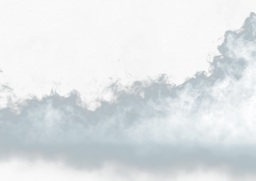 Smoke rises in soft, wispy tendrils against a clear background, ideal for mystical and atmospheric scenes. Realistic textures enhance visual realism. Perfect for digital art and overlay effects. PNG