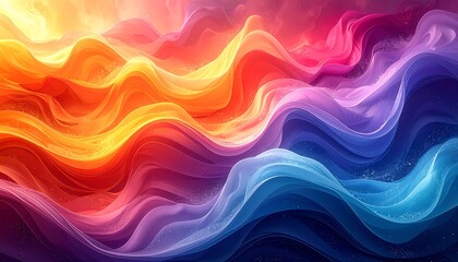 Vibrant Swirling Smoke and Light Abstract Background.