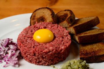 Beef Tartare Hovezi Tatarak Czech Style