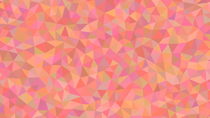 Abstract polygonal mosaic background with warm orange and pink colors