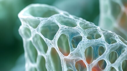 Intricate cellular structure microscopic organic pattern abstract nature detail high resolution photo