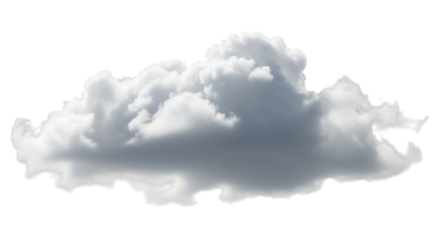 Dramatic cloud isolated on transparent background, a powerful and captivating element for designs, conveying a sense of strength and depth with its dark, stormy appearance against a bright backdrop