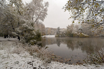 winter landscape with river