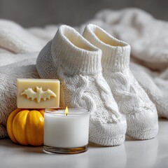 Cozy autumn setting with warm elements.