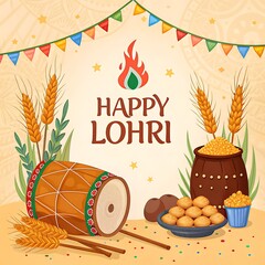 Happy Lohri Background