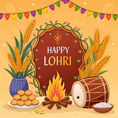 Happy Lohri Background