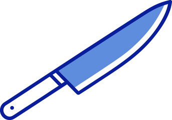 Blue Line Knife Icon Vector