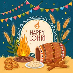 Happy Lohri Background