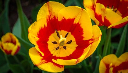 Vibrant Tulip Blossom - A Close-Up of Natures Beauty.