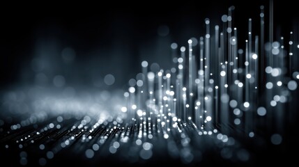 A stylized illustration of complex financial data in a cloud environment.