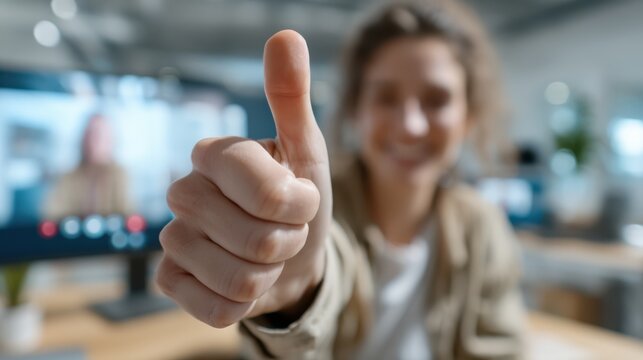 A tutor giving a virtual thumbs up with an emoji while teaching online.