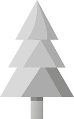 Paper Christmas Tree Illustration for Holiday Greeting Design