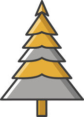 Abstract Christmas Tree Vector Illustration for Holiday Greeting Design