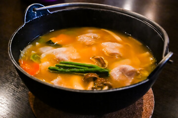 Traditional Houtou Noodle Hot Pot in Yamanashi, Japan