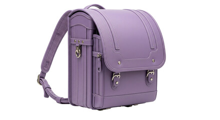 ランドセル・ラベンダー（PNG・透過・素材）