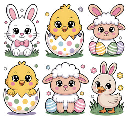 Obraz premium Happy Easter Bunny,Happy easter social media post,Happy easter day background,holiday, celebration, decoration, spring, happy, egg, season, colorful, poster, traditional, easter, greeting, background,
