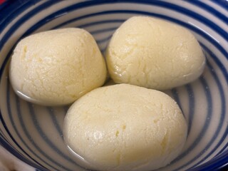 Creative shots of rasgullas