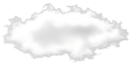 A soft, ethereal cloud isolated on transparent background, with delicate edges and subtle gradients, creating a gentle and calming visual, perfect for adding a touch of serenity and lightness to your 