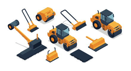 Isometric ceramic workshop with potters creating and displaying pottery and plants