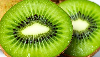 Vibrant Kiwi Slices - A Close-Up of Freshness and Flavor.