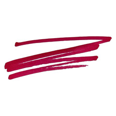 Bold red z shape strokes on subtle blue background abstract art isolated on transparent background